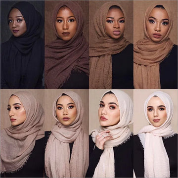 Veils of Pearls: Luxurious Crinkle Hijabs for Effortless Style