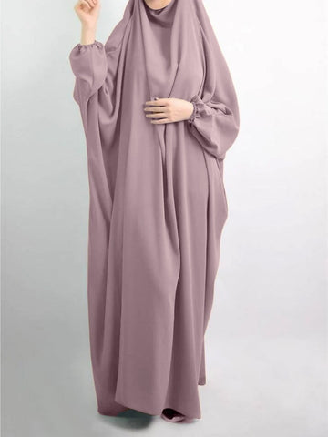 Pastel Purple One Piece Long Sleeve Jilbab