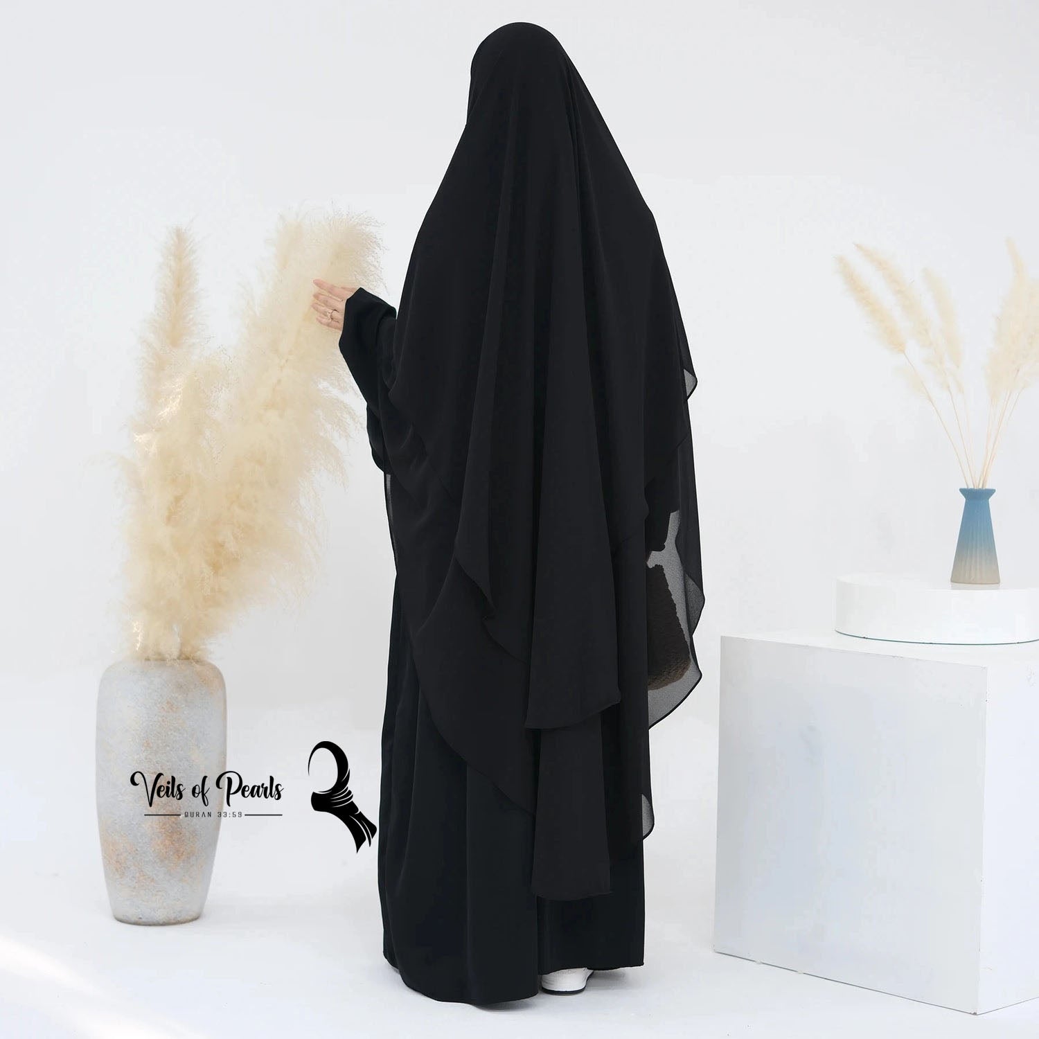 4.	Islamic Dress for Women - Shop Veils of Pearls Abayas Online Black Color