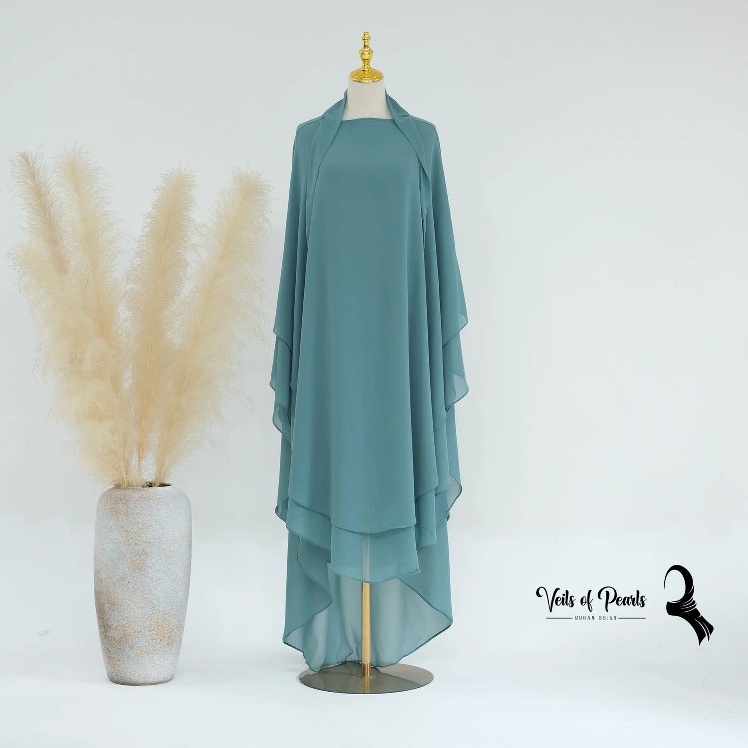 Comfortable Abaya Dress for Summer - Breathable Two-Layer Design 