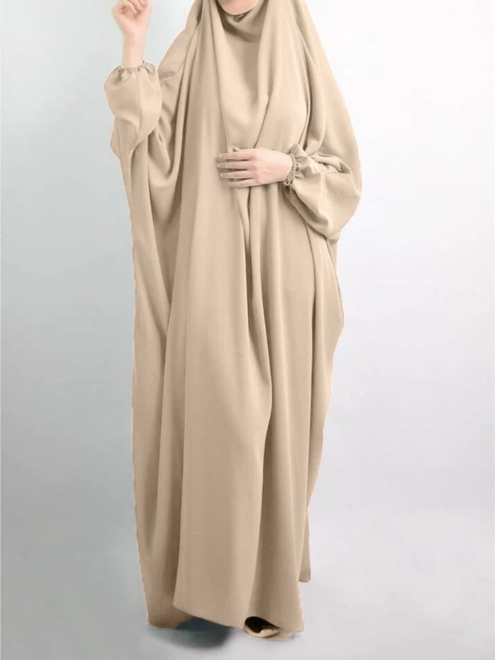 Vanilla One Piece Long Sleeve Jilbab Veils of Pearls 