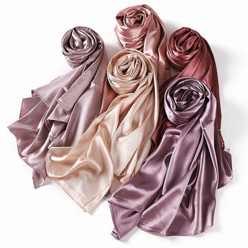 Satin 5 Color Hijab 175 x 75 cm Veils of Pearls 