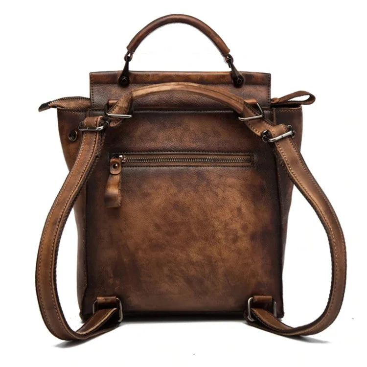 Cowhide Leather Backpack by Veils of Pearls - High-Quality Craftsmanship